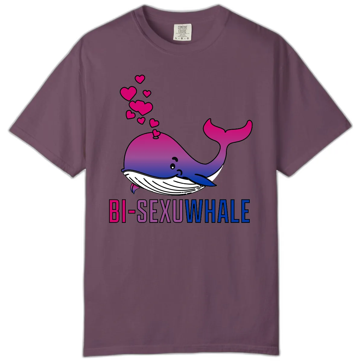 Bi-Sexual Whale Comfort Color in Berry