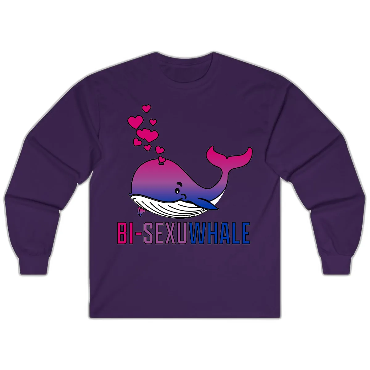 Bi-Sexual Whale Long Sleeve in Purple