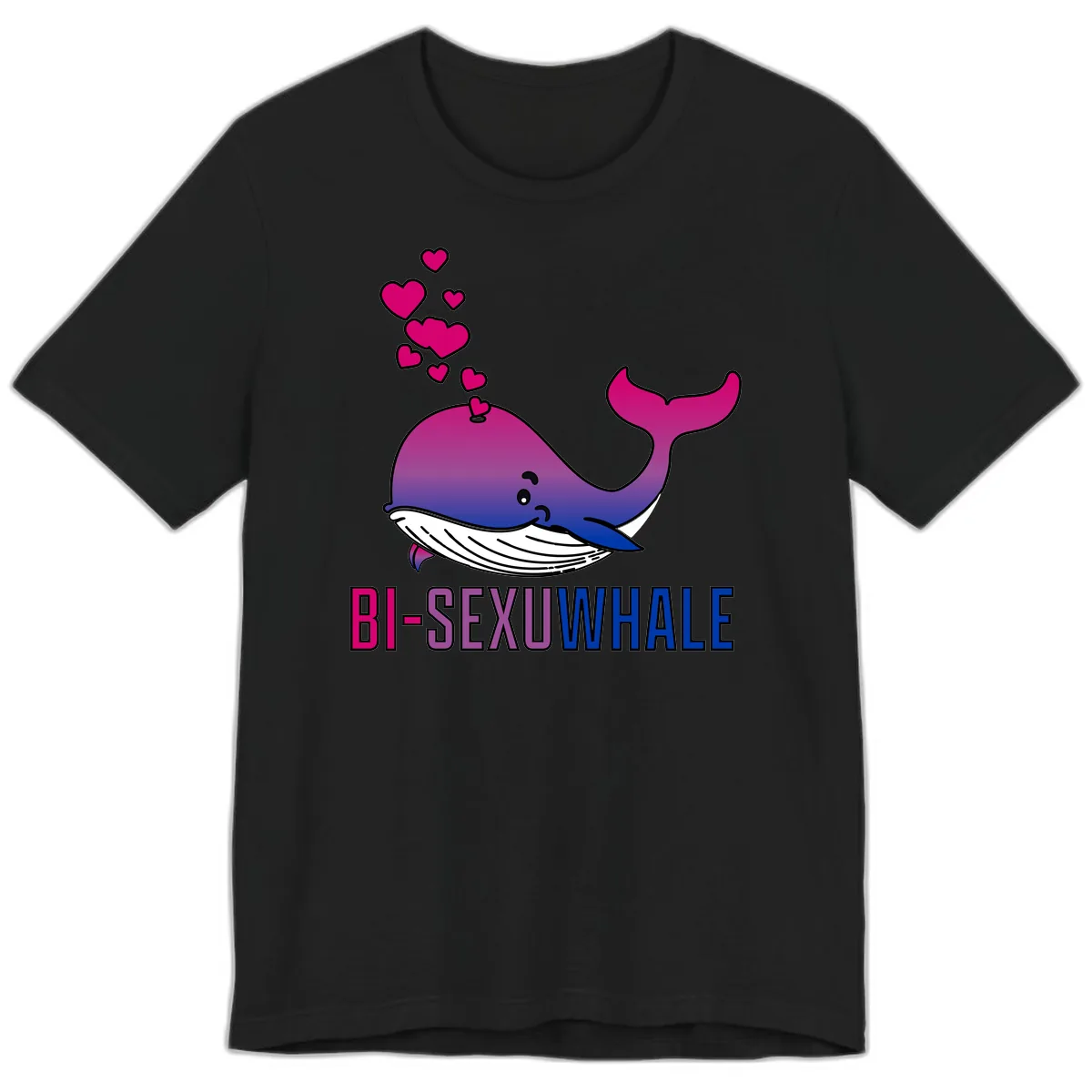 Bi-Sexual Whale Premium T-Shirt in Black