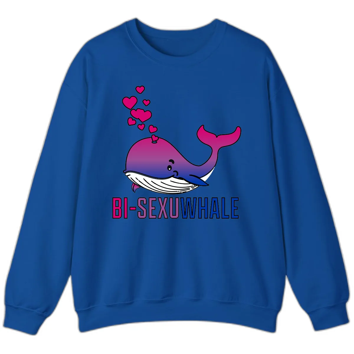 Bi-Sexual Whale Sweatshirt in Royal