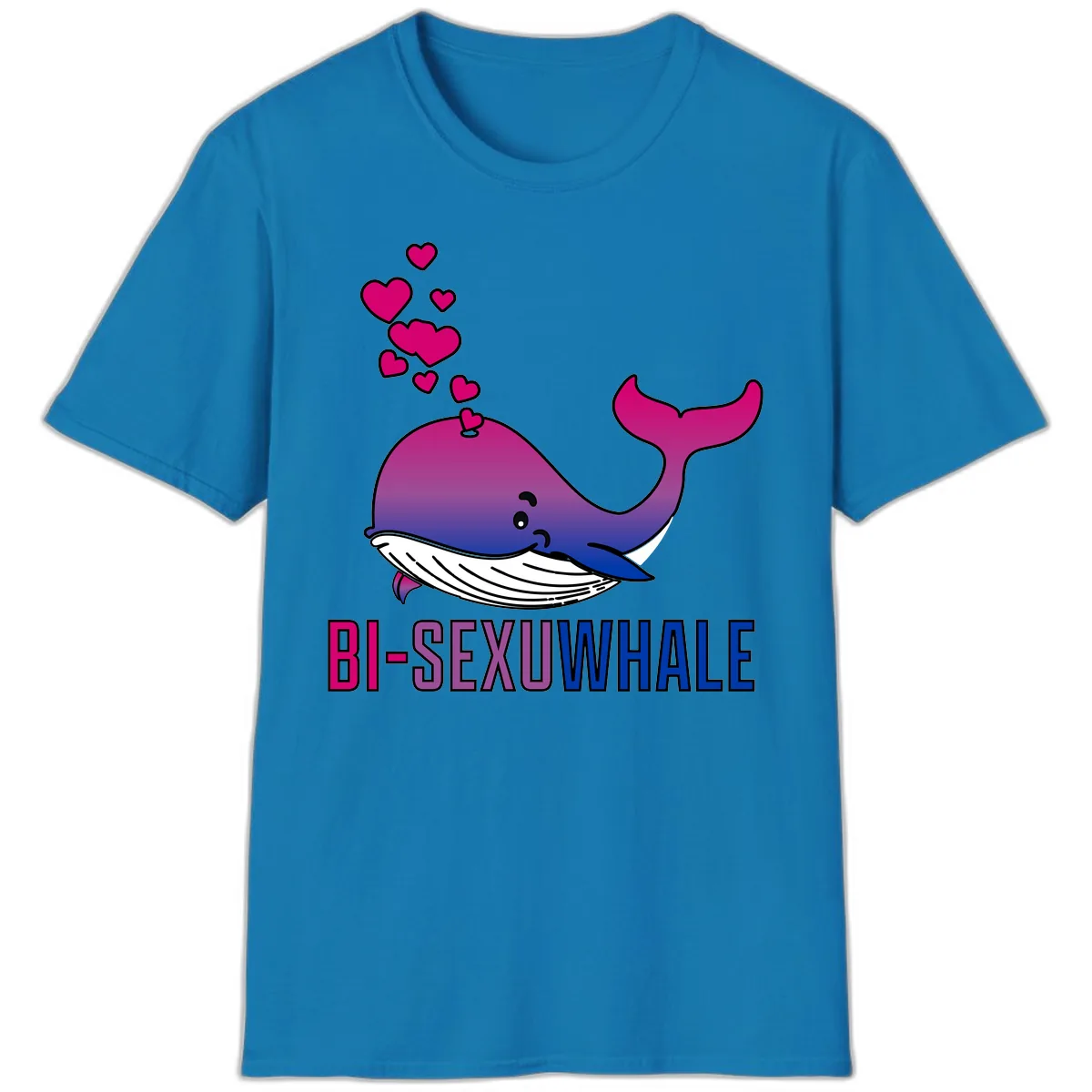 Bi-Sexual Whale T-Shirt in Sapphire