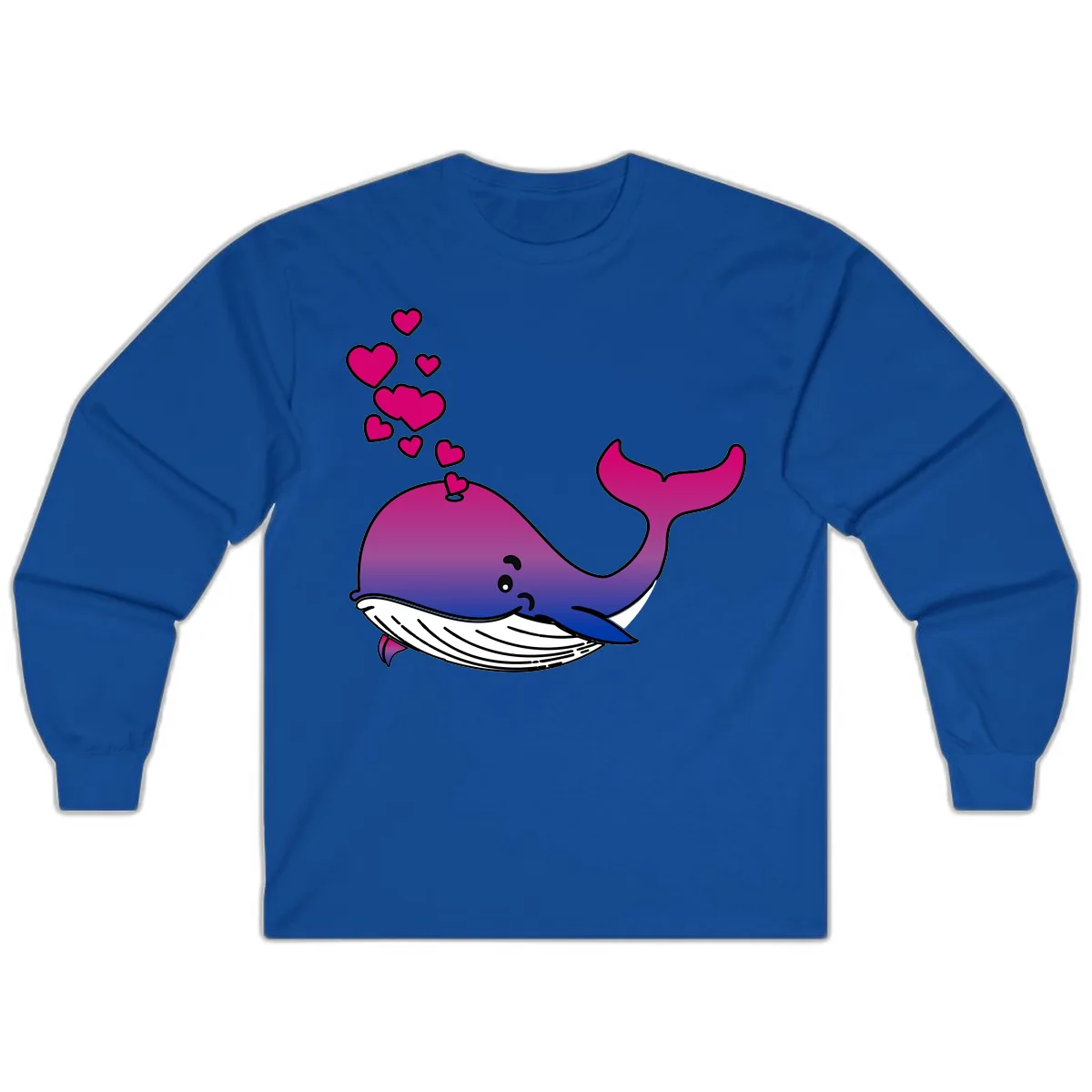 Love Whale Hearts Long Sleeve in Royal