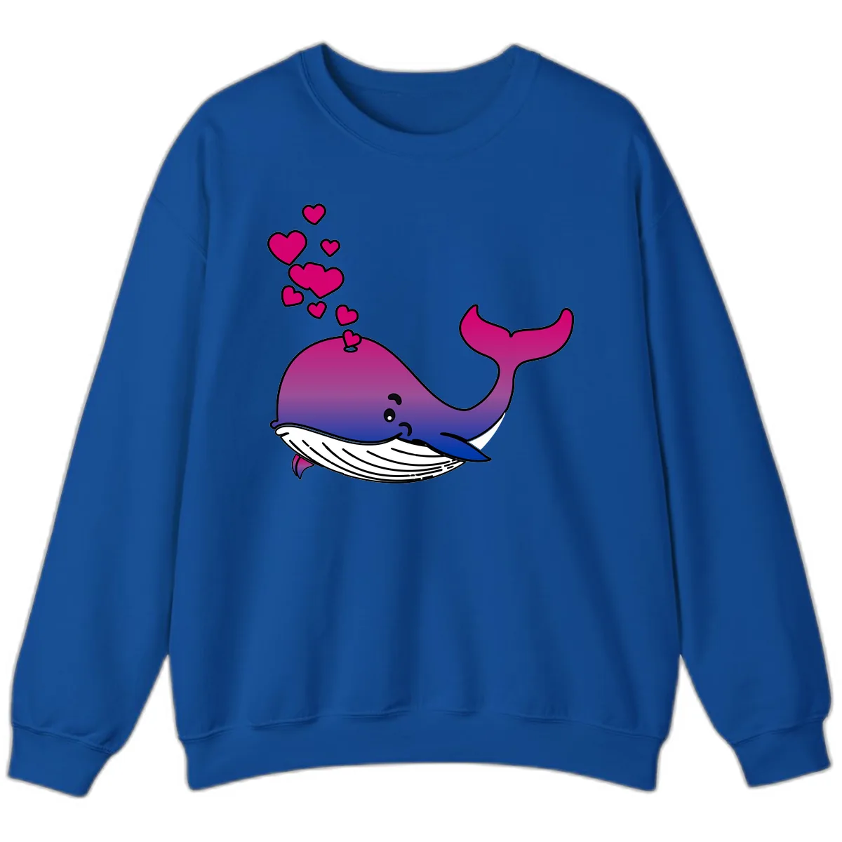 Love Whale Hearts Sweatshirt in Royal