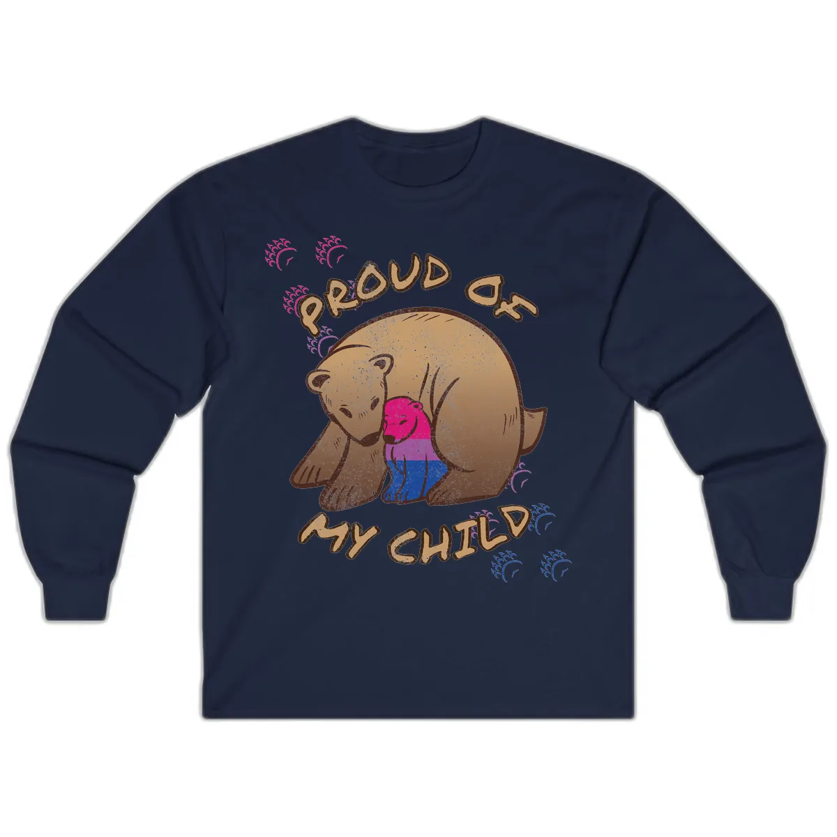 Proud As My Chub Long Sleeve in Navy