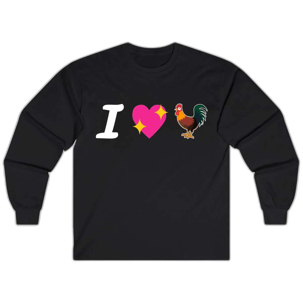 I Love Rooster Long Sleeve in Black