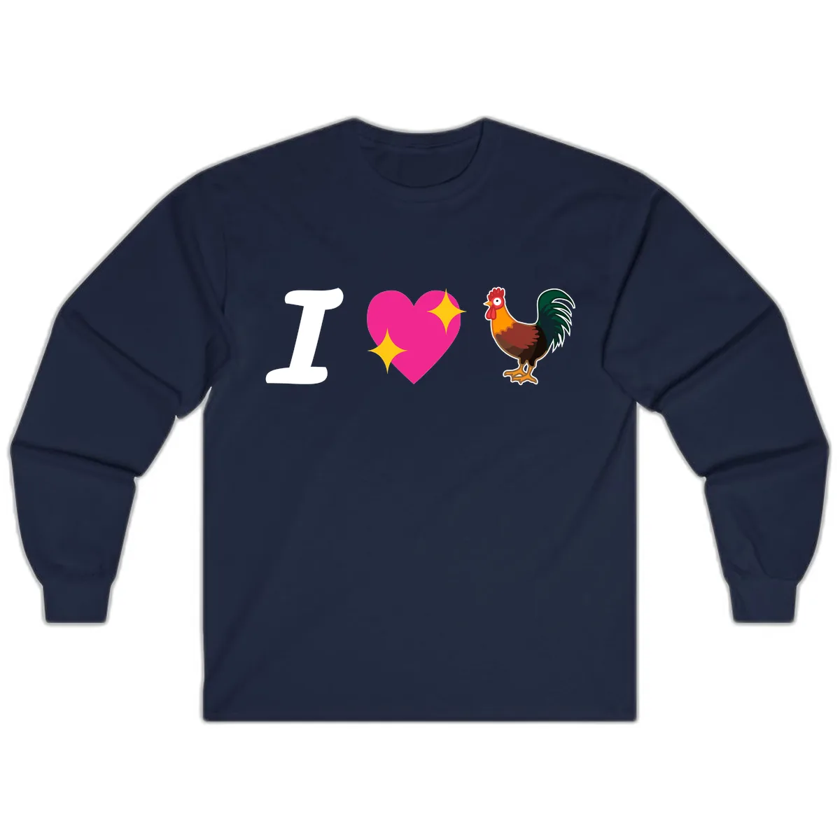 I Love Rooster Long Sleeve in Navy