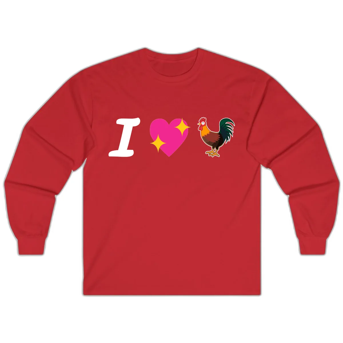 I Love Rooster Long Sleeve in Red