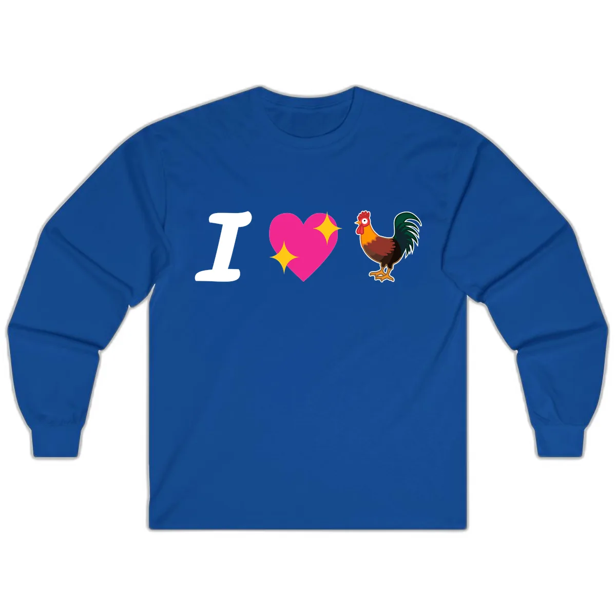 I Love Rooster Long Sleeve in Royal