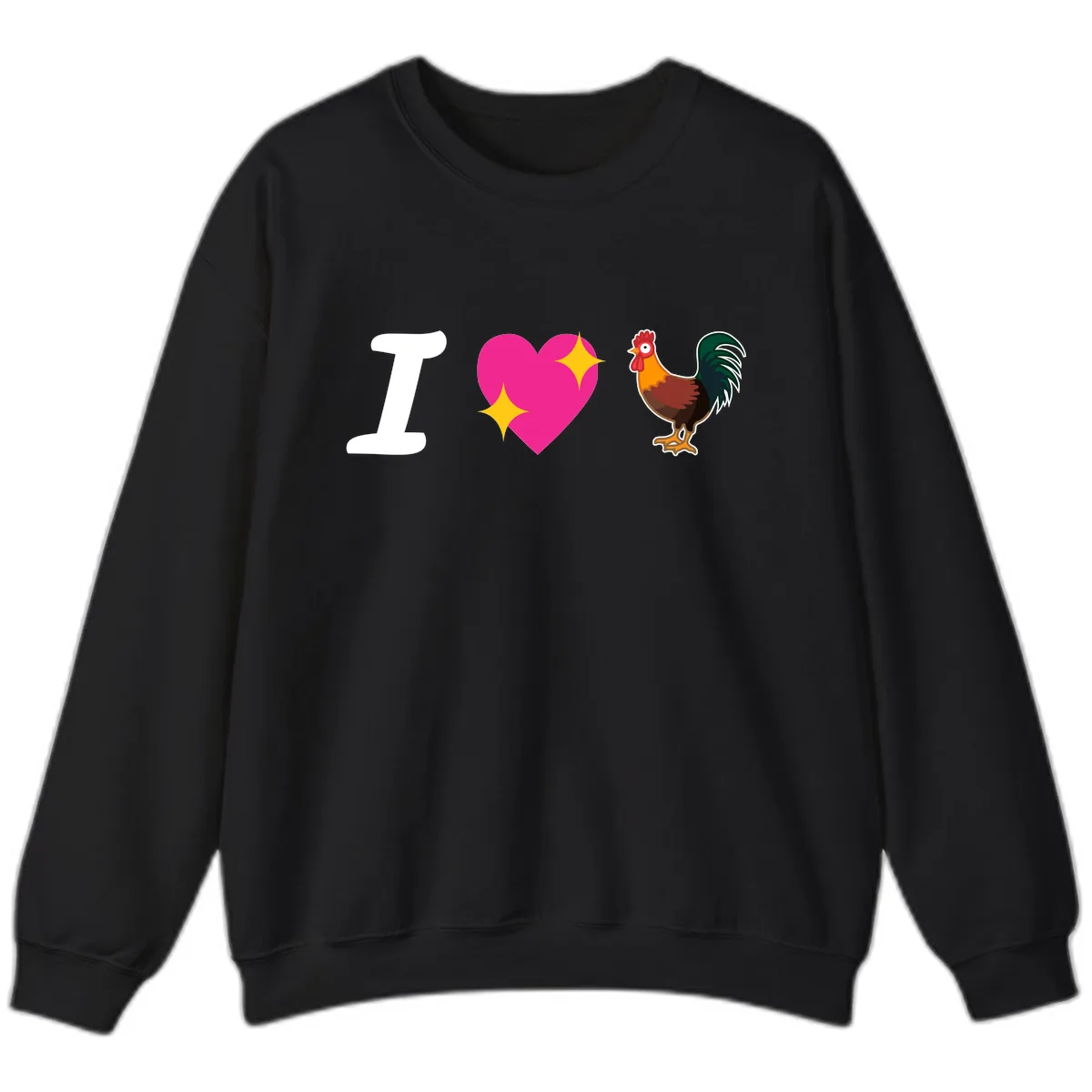 I Love Rooster Sweatshirt in Black