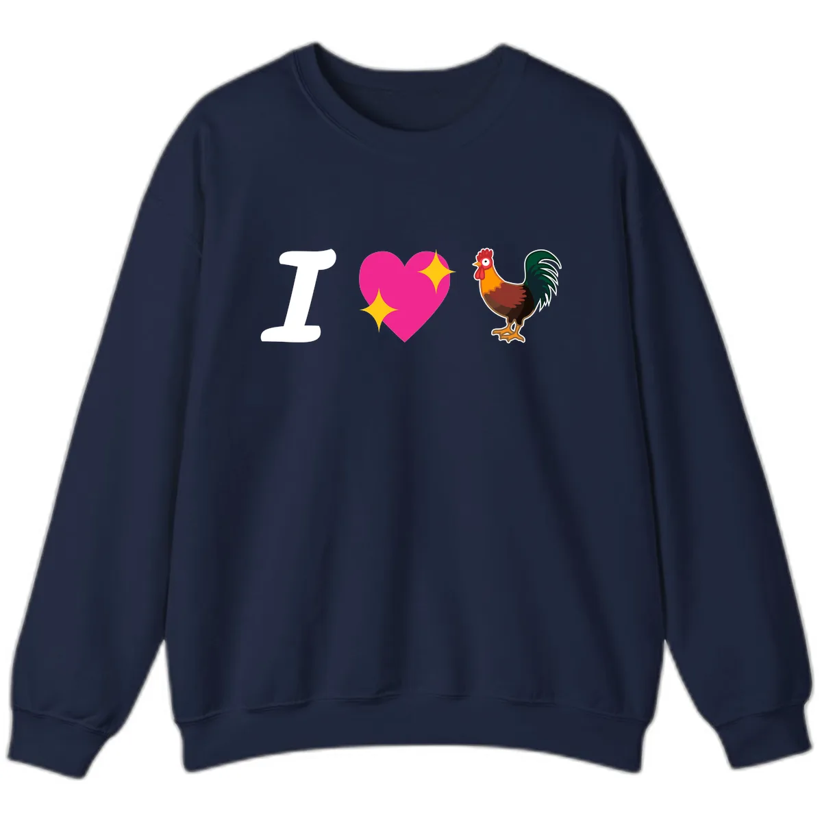 I Love Rooster Sweatshirt in Navy