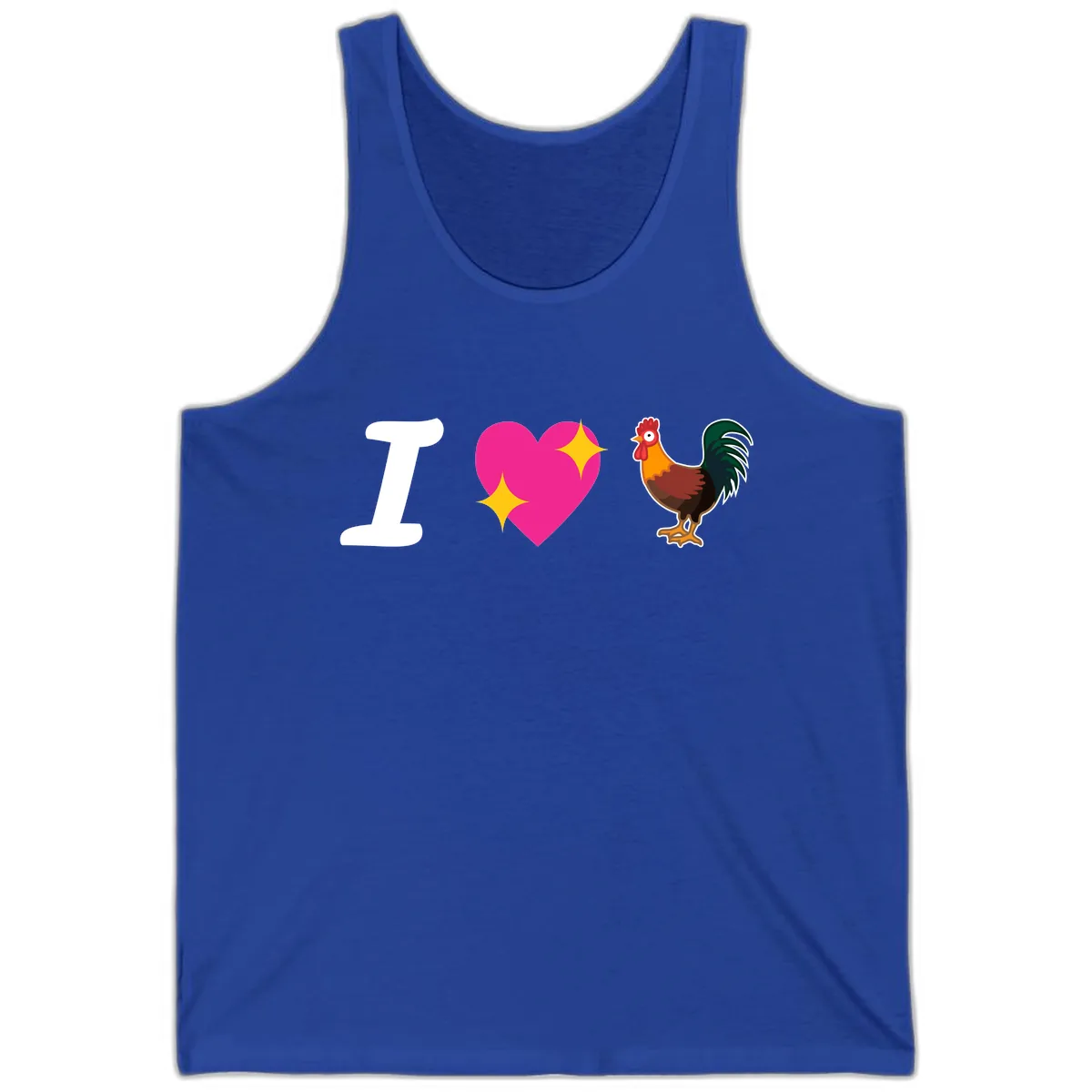 I Love Rooster Tank in True Royal