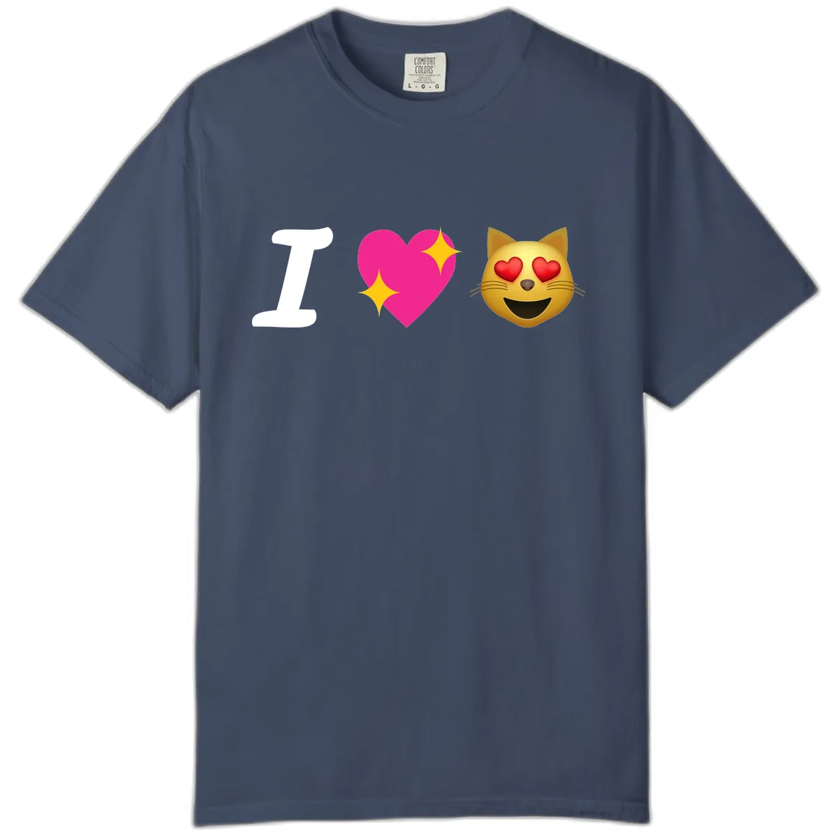 I Love Cats Comfort Color in Midnight