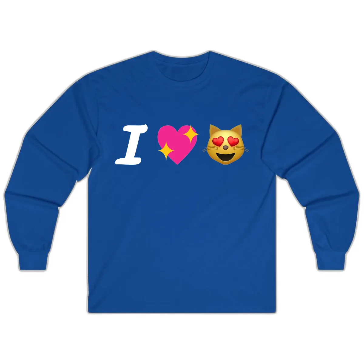 I Love Cats Long Sleeve in Royal