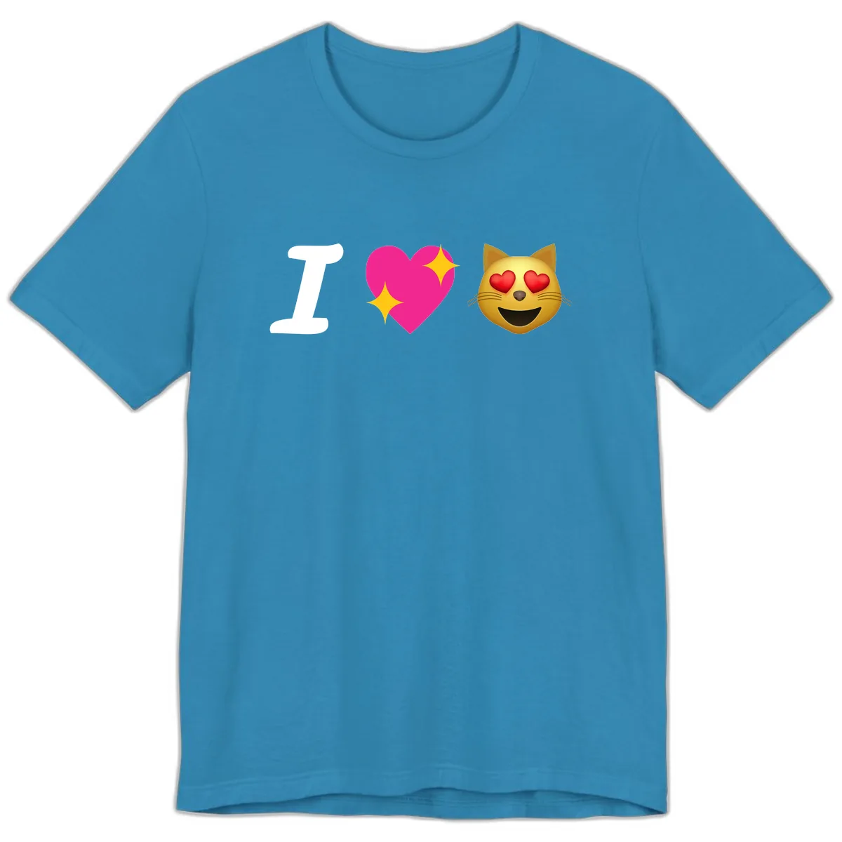 I Love Cats Premium T-Shirt in Aqua