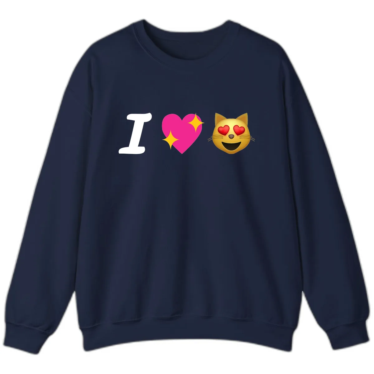 I Love Cats Sweatshirt in Navy