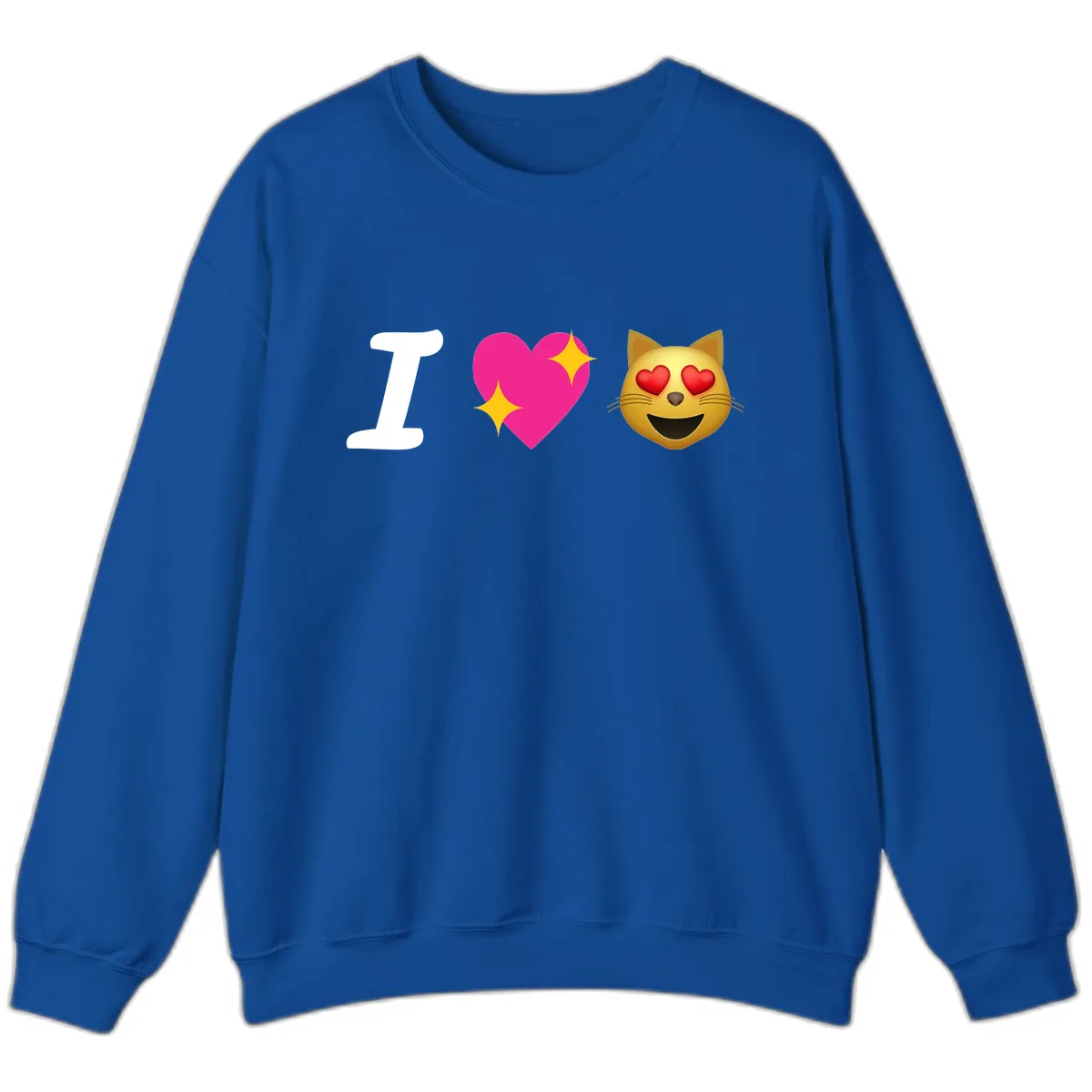 I Love Cats Sweatshirt in Royal