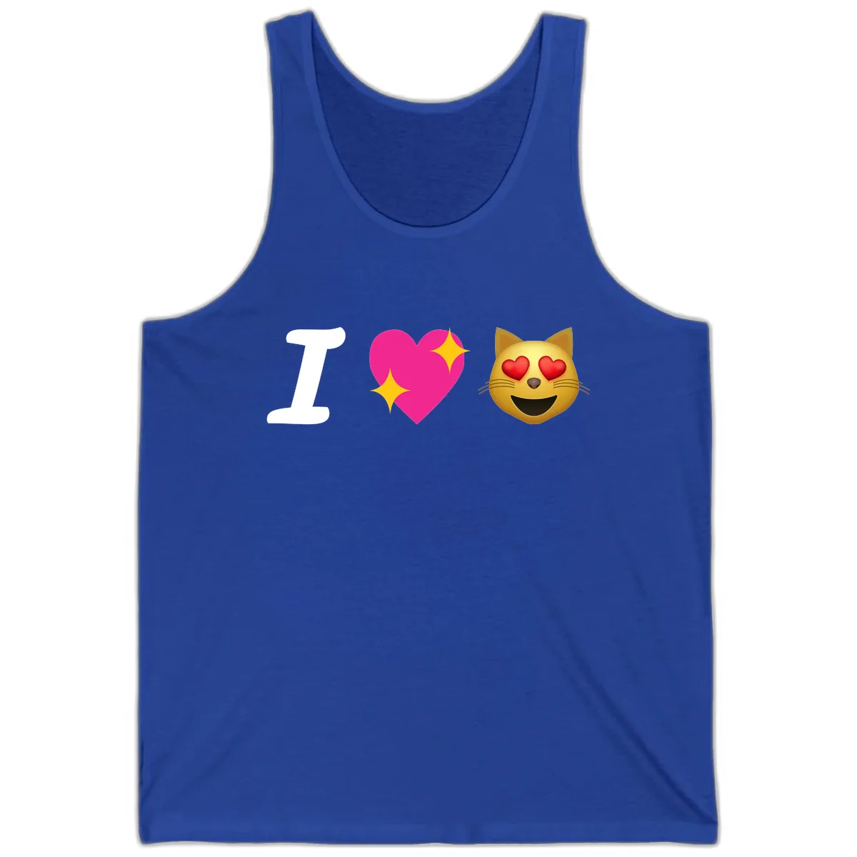 I Love Cats Tank in True Royal