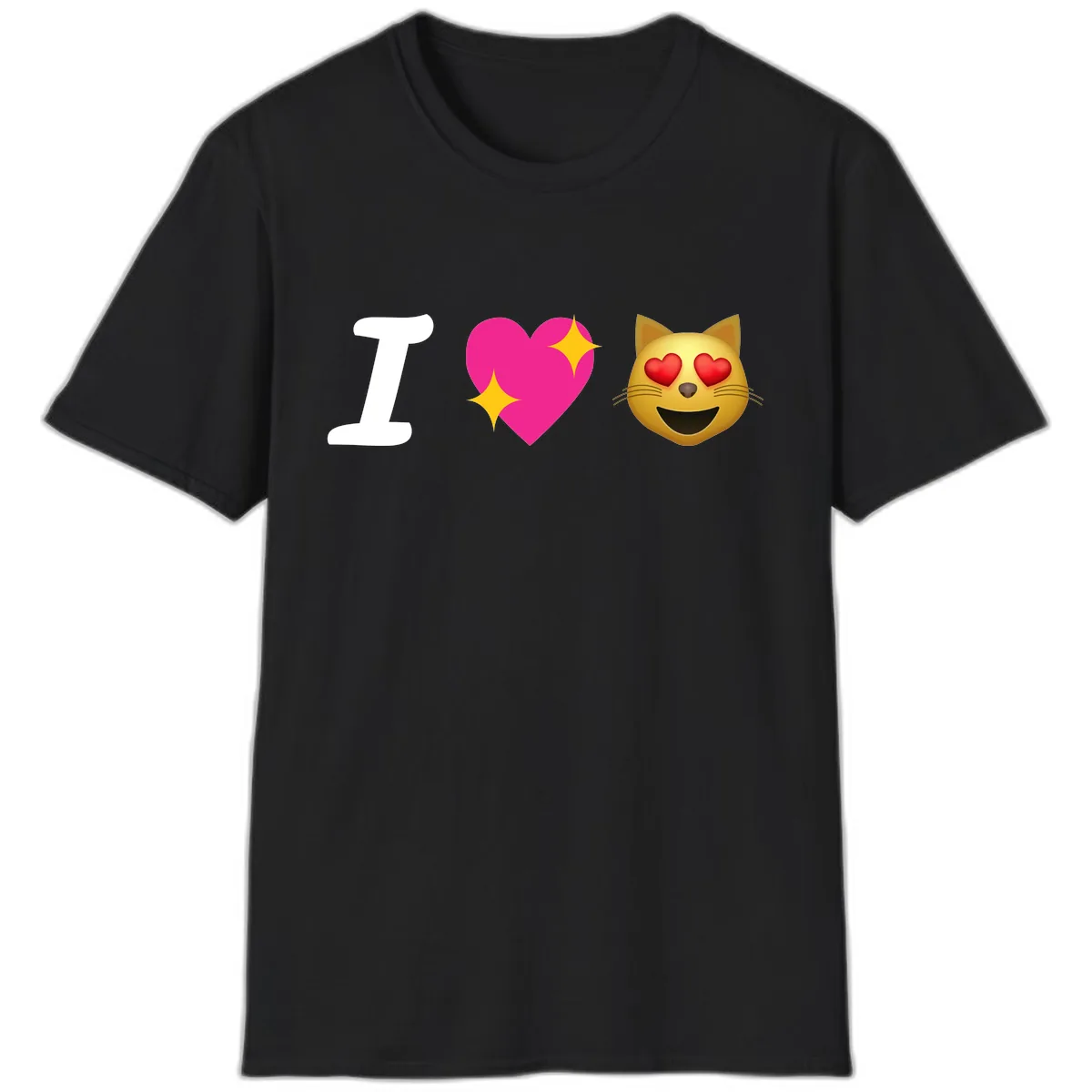 I Love Cats T-Shirt in Black