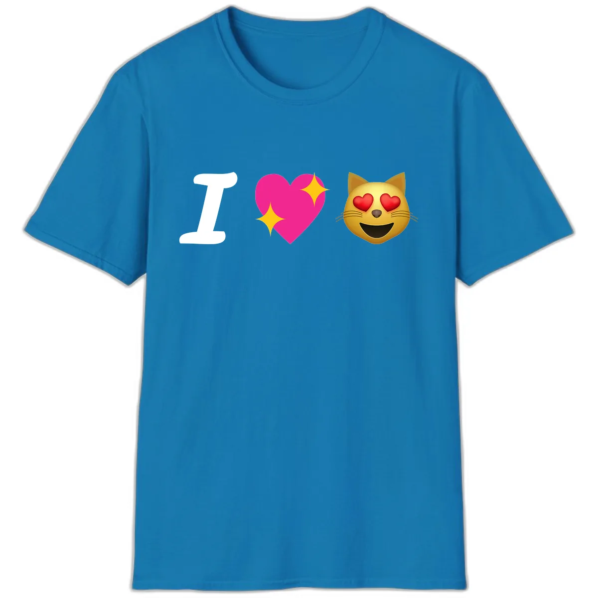 I Love Cats T-Shirt in Sapphire