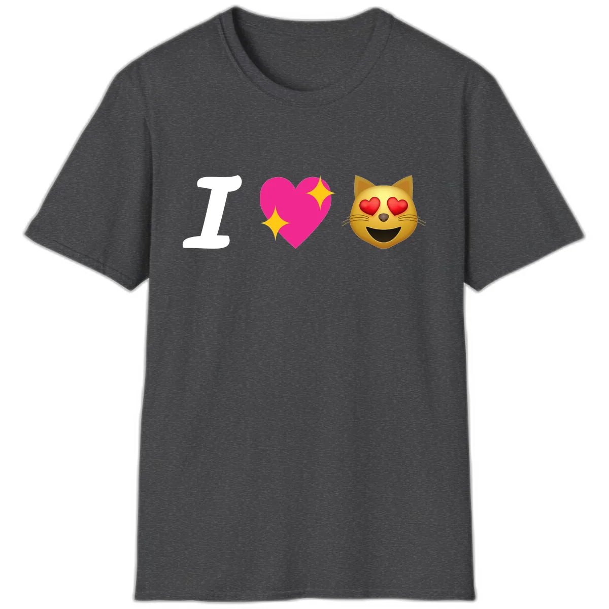 I Love Cats T-Shirt in Dark Heather