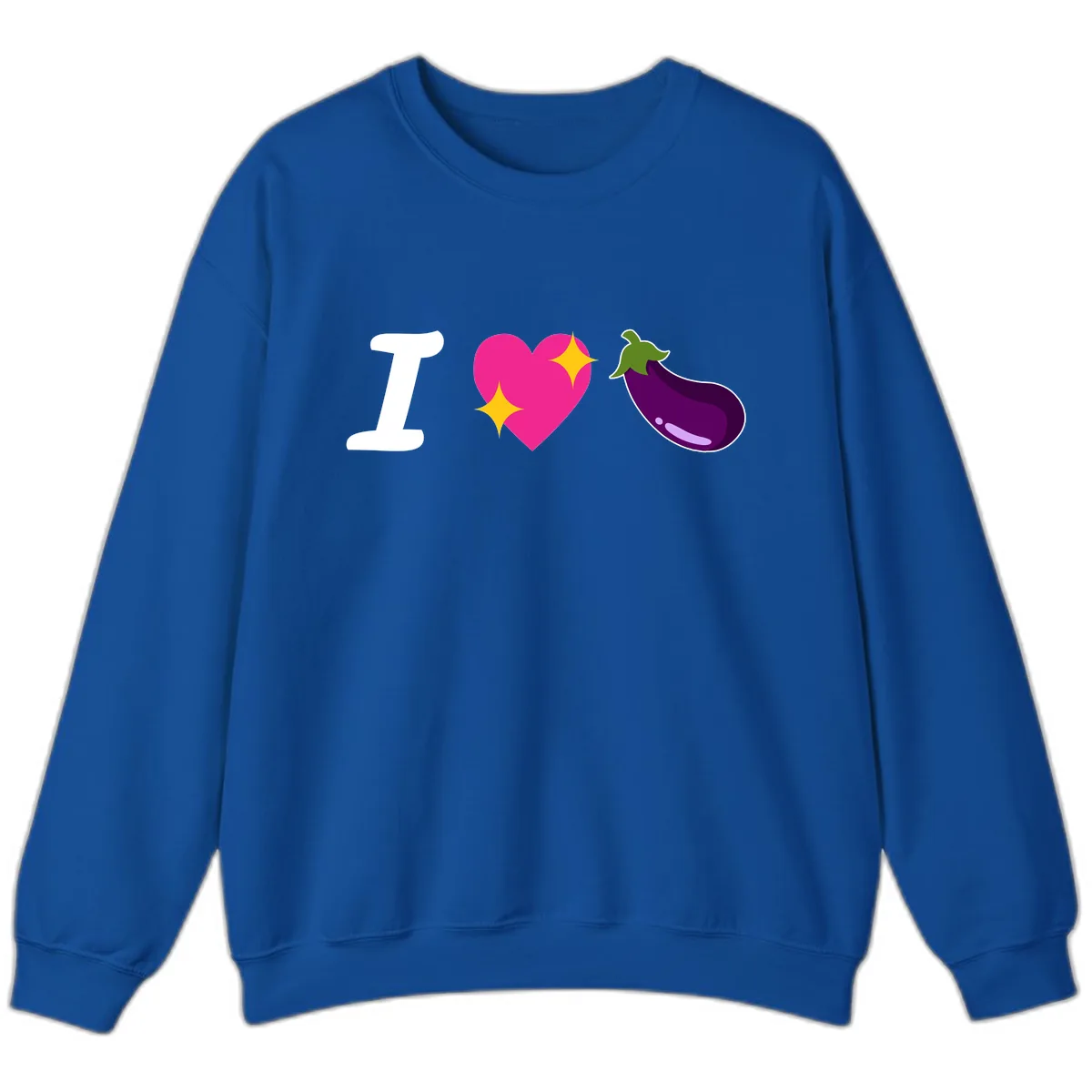 I Love Eggplant Sweatshirt in Royal