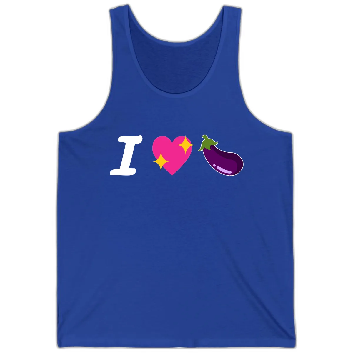 I Love Eggplant Tank in True Royal