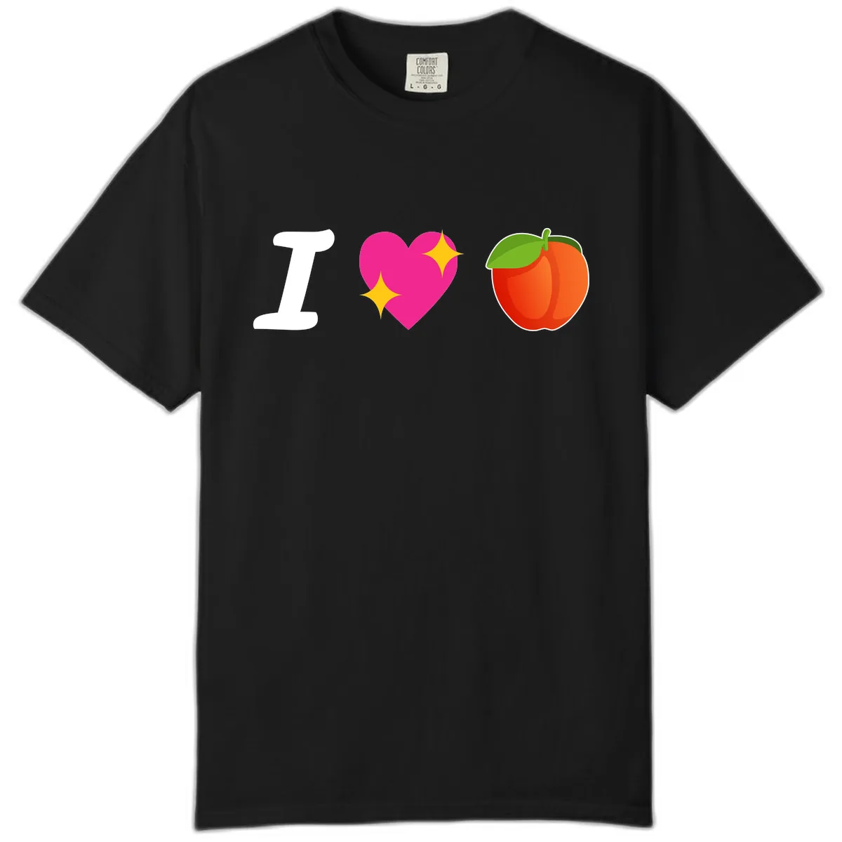 I Love Apples Comfort Color in Black