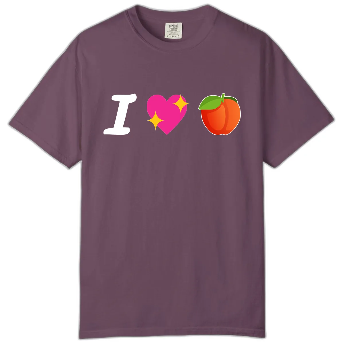 I Love Apples Comfort Color in Berry