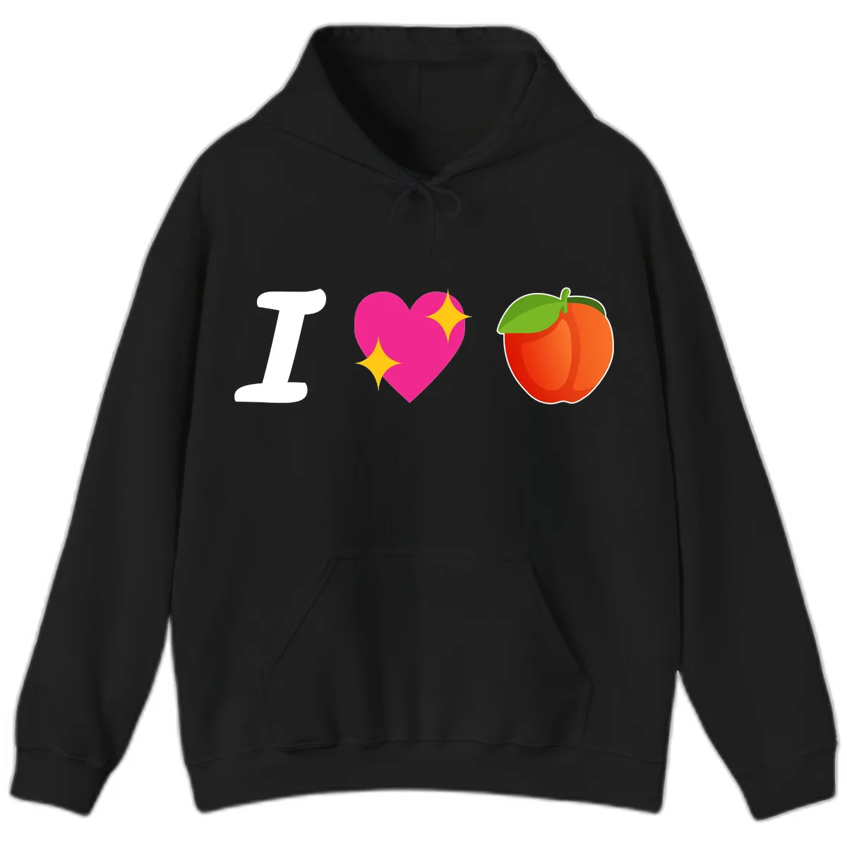 I Love Apples Hoodie in Black
