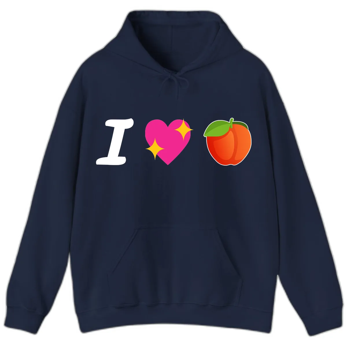 I Love Apples Hoodie in Navy