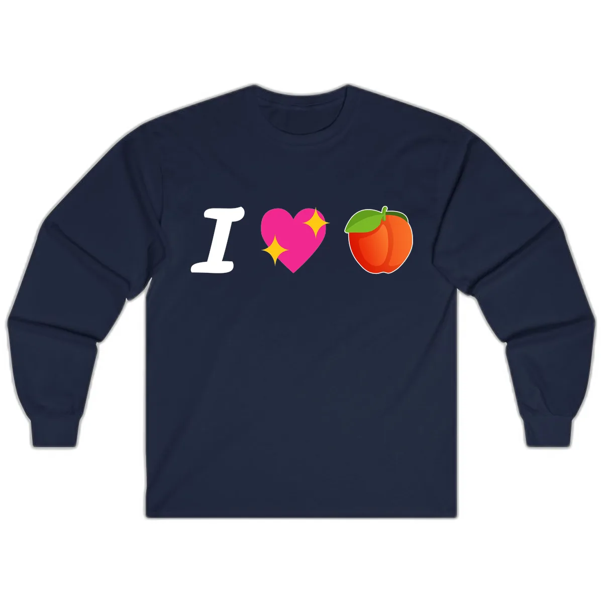 I Love Apples Long Sleeve in Navy