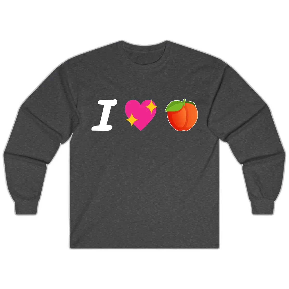 I Love Apples Long Sleeve in Dark Heather