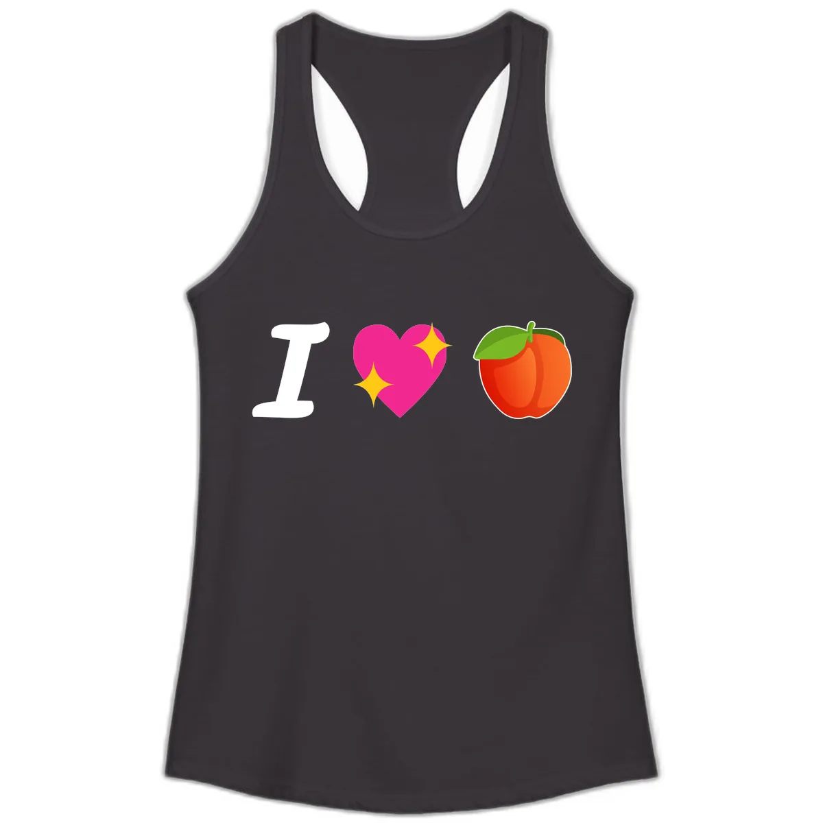 I Love Apples Ladies Tank in Black