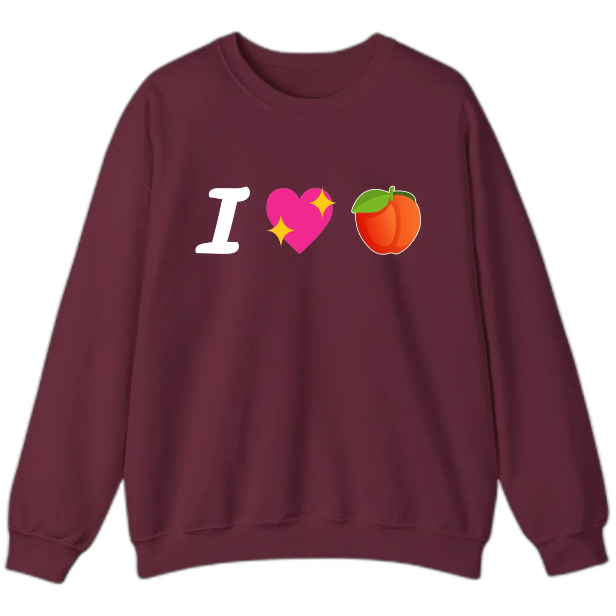 I Love Apples Sweatshirt in Maroon