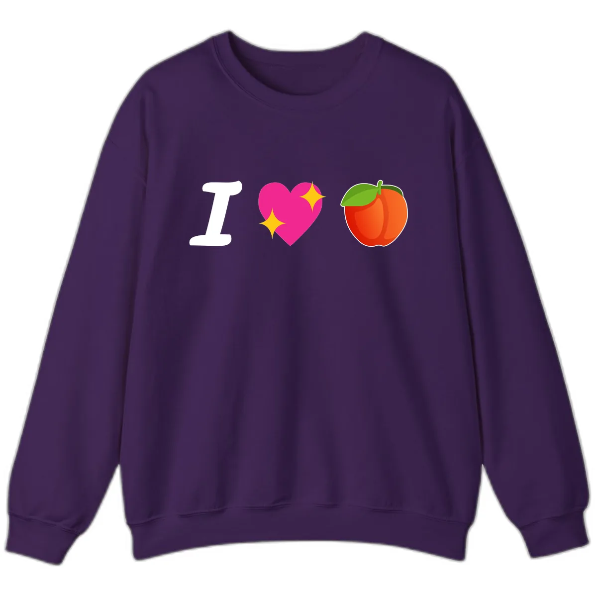 I Love Apples Sweatshirt in Purple