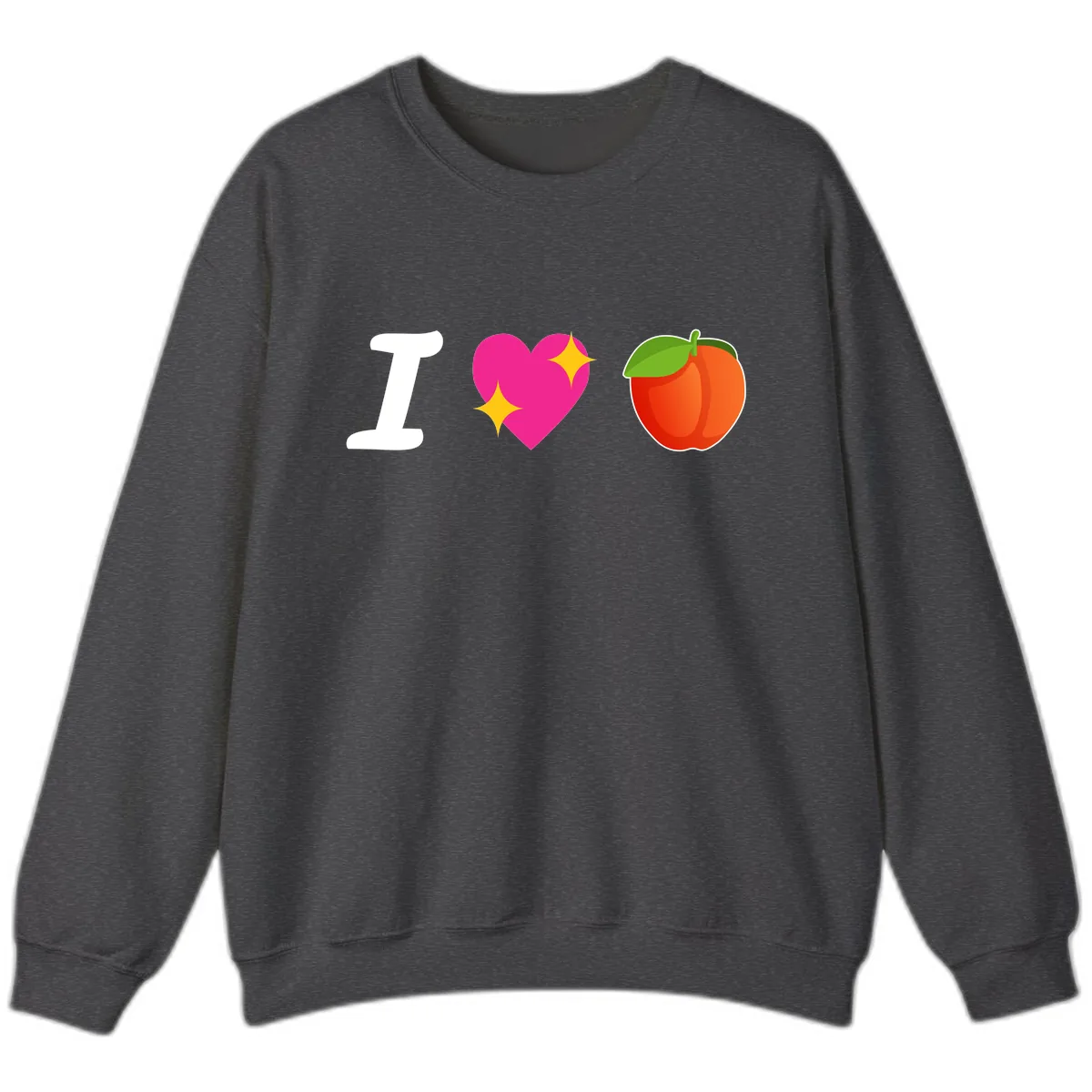 I Love Apples Sweatshirt in Dark Heather