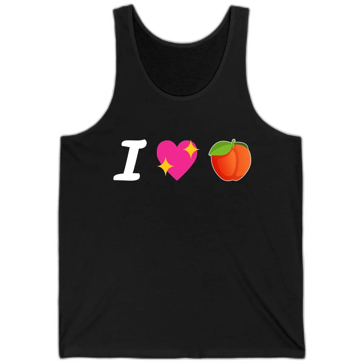 I Love Apples Tank in Black