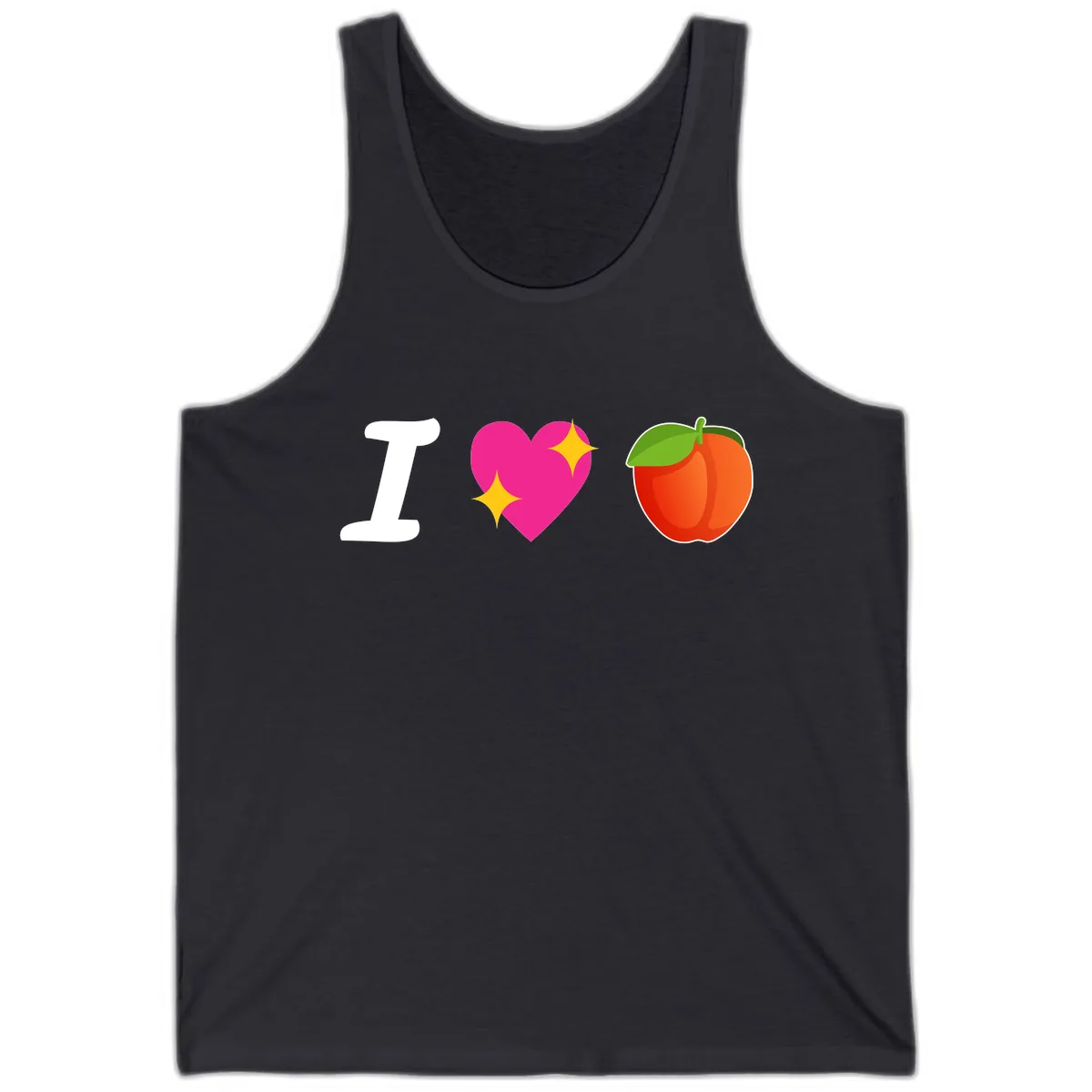 I Love Apples Tank in Dark Grey
