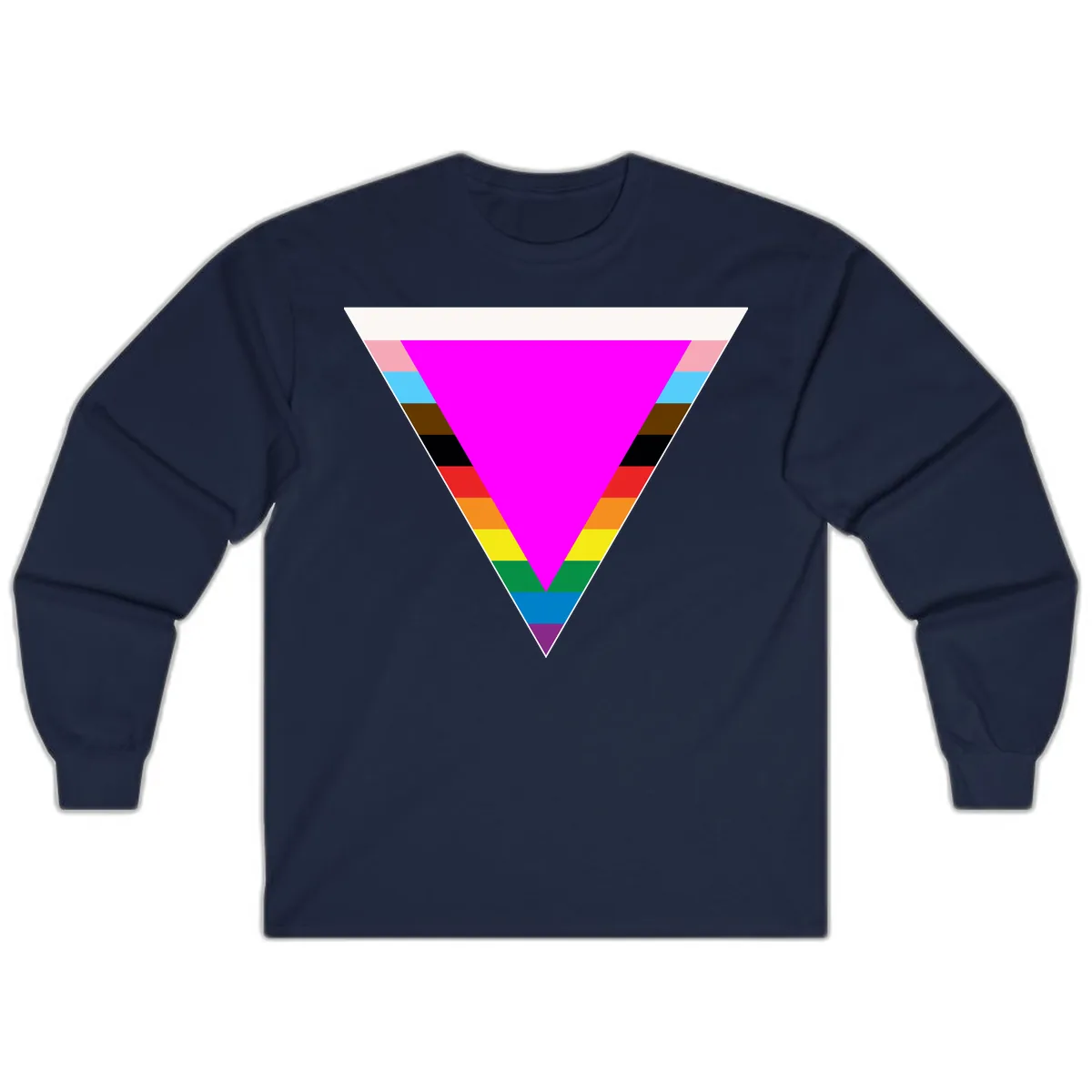 Rainbow Pride Triangle Long Sleeve in Navy
