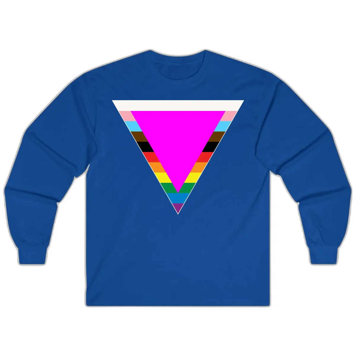 Rainbow Pride Triangle Long Sleeve in Royal