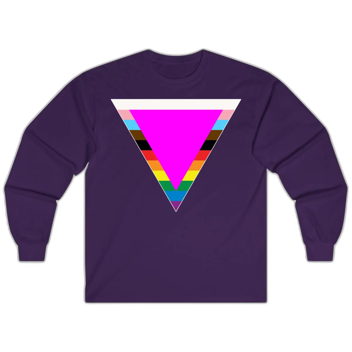 Rainbow Pride Triangle Long Sleeve in Purple