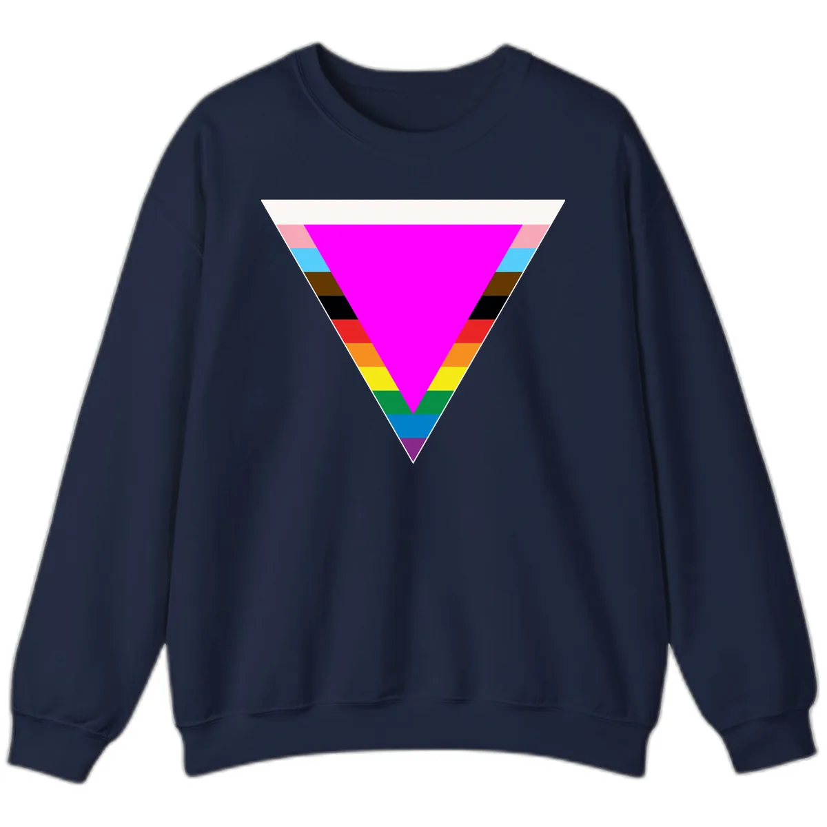 Rainbow Pride Triangle Sweatshirt in Navy
