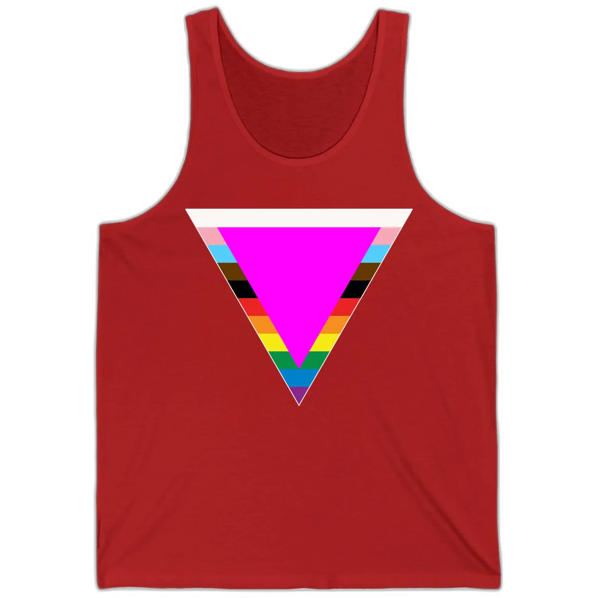 Rainbow Pride Triangle Tank in Red