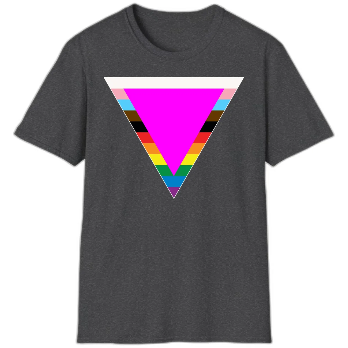 Rainbow Pride Triangle T-Shirt in Dark Heather