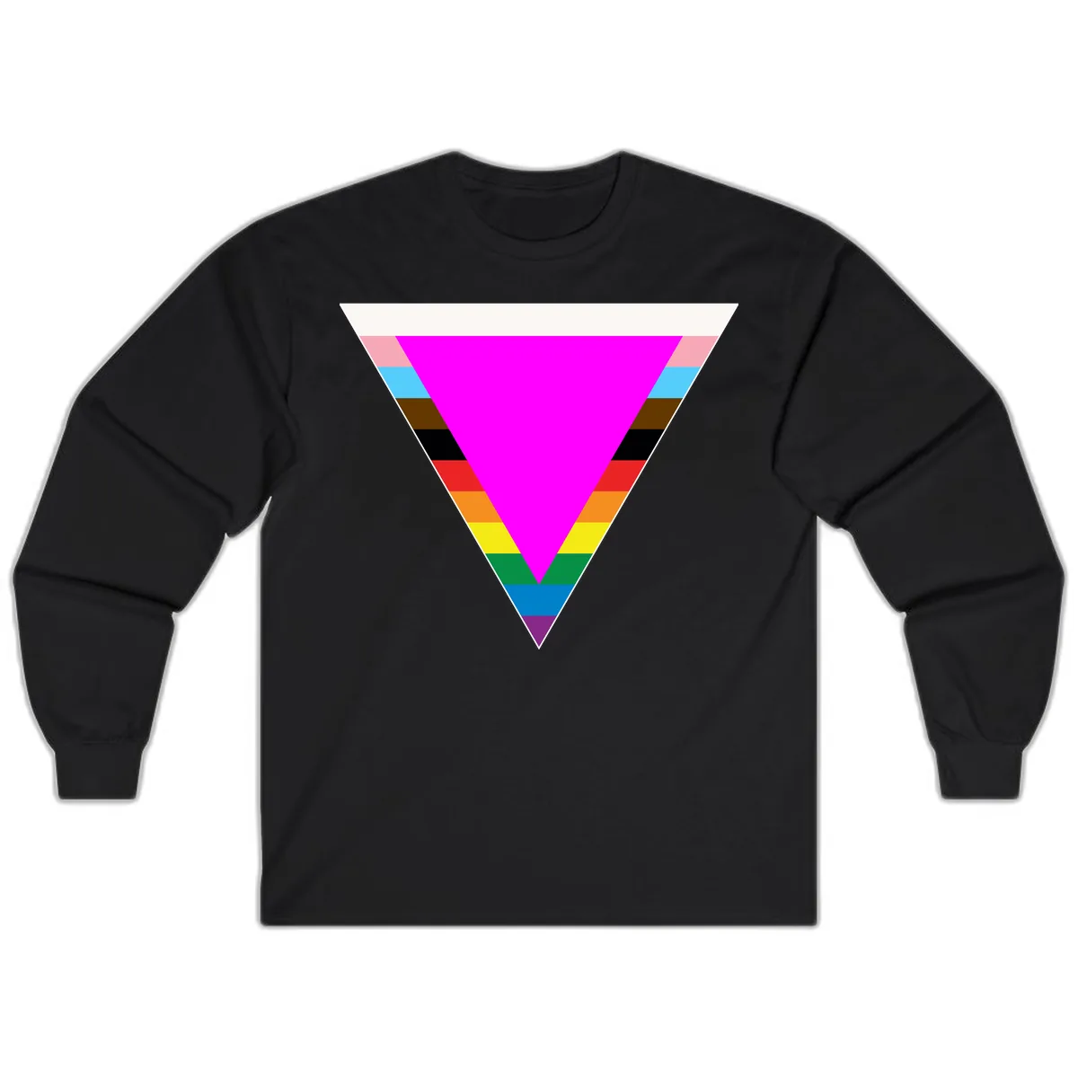 Rainbow Pride Triangle Long Sleeve in Black