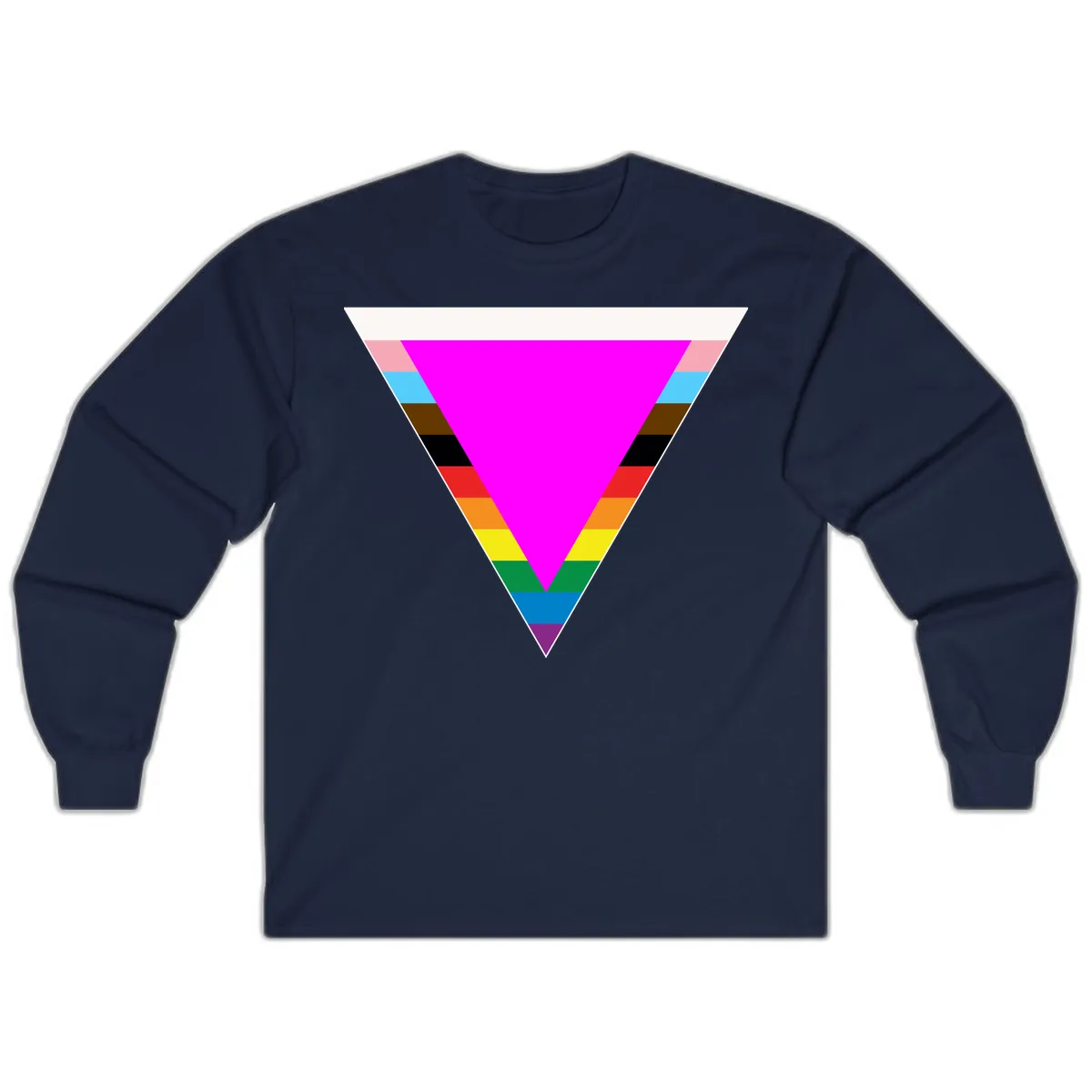 Rainbow Pride Triangle Long Sleeve in Navy