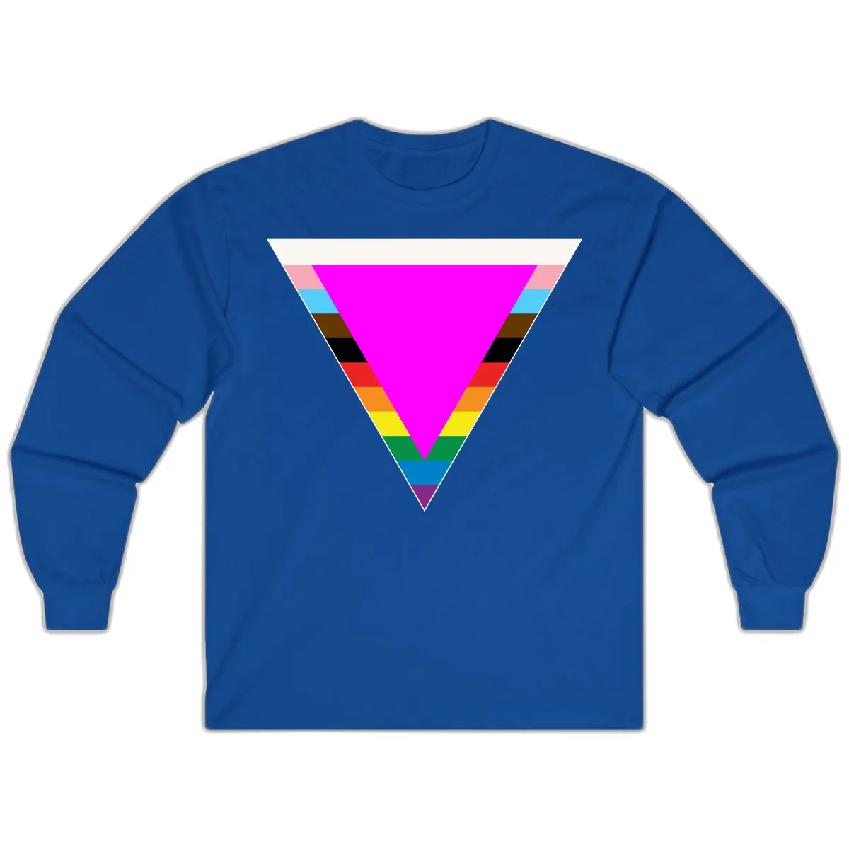 Rainbow Pride Triangle Long Sleeve in Royal