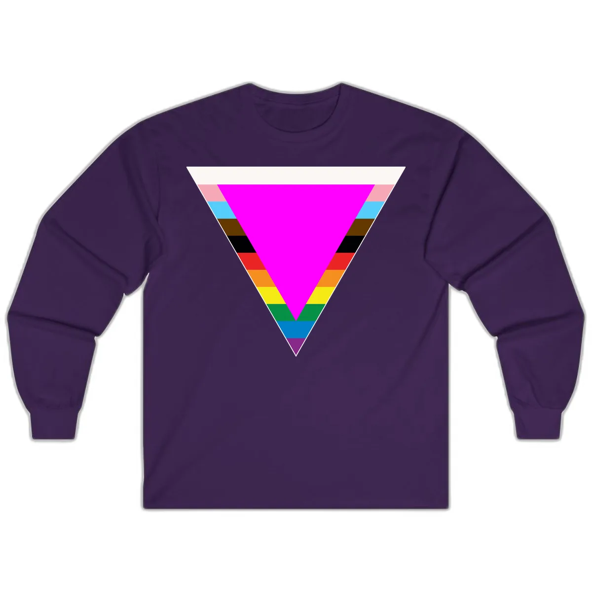 Rainbow Pride Triangle Long Sleeve in Purple
