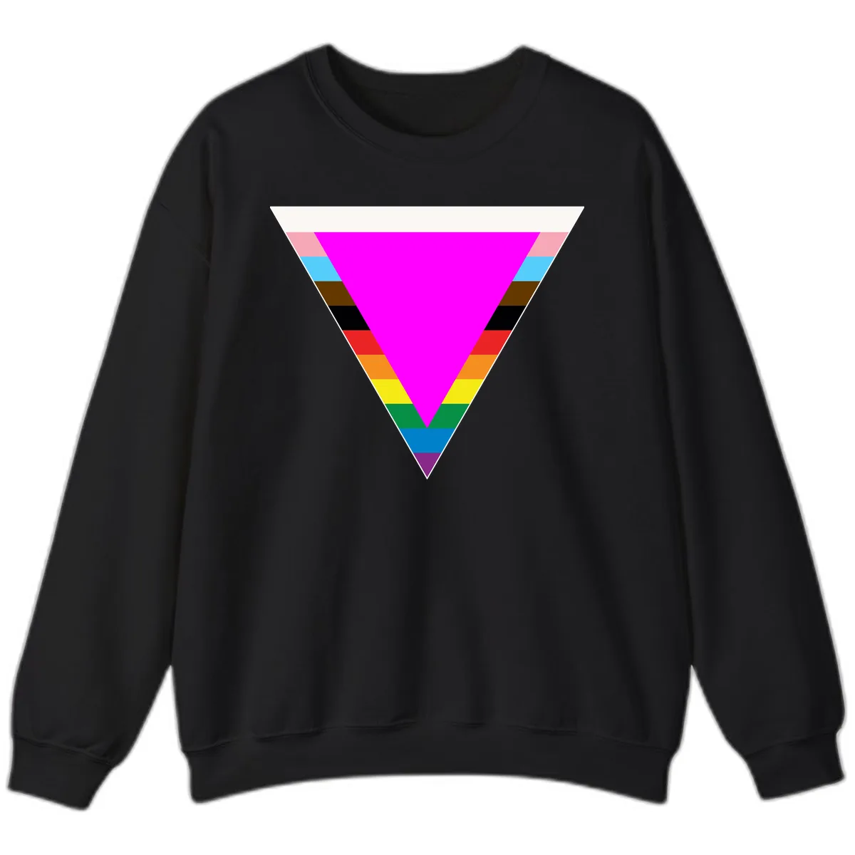 Rainbow Pride Triangle Sweatshirt in Black