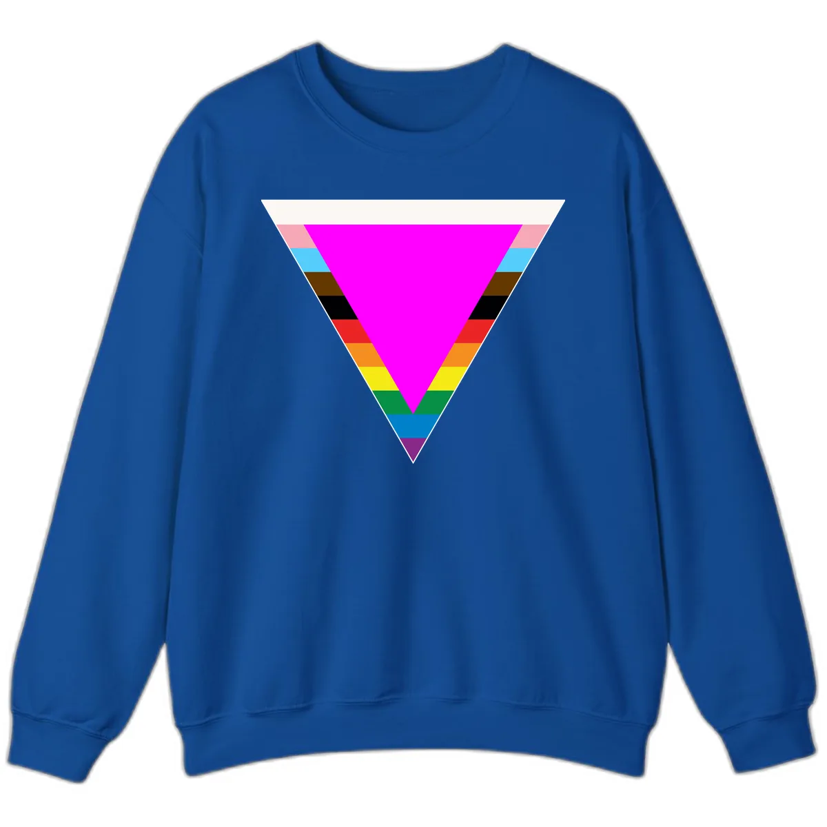 Rainbow Pride Triangle Sweatshirt in Royal